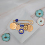 Ayatul Kursi allah 4 Qul Mashallah Dark blue pin