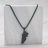 "Home is Where the Heart is" Lebanon Map Necklace