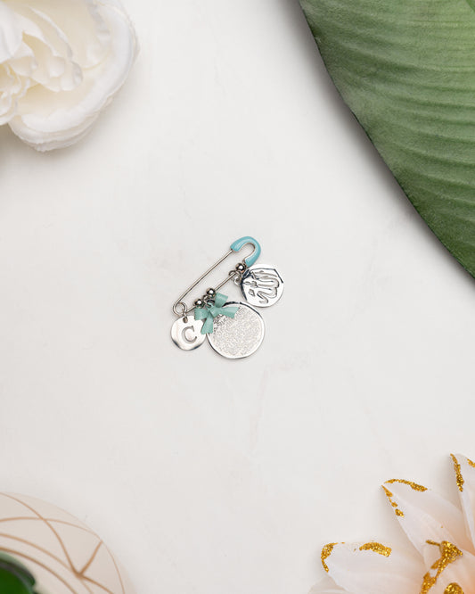 Allah & Ayatul Kursi Initial Teal Pin