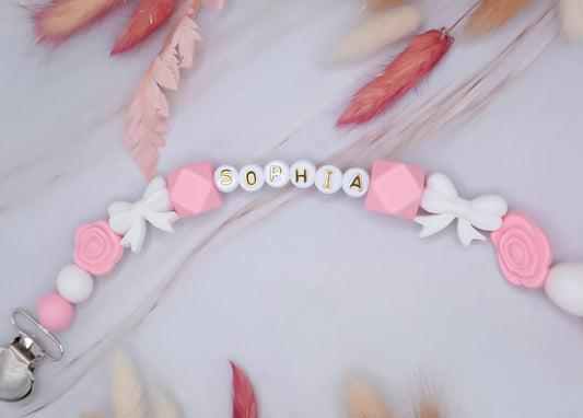 Personalized Pacifier Clip for Girls