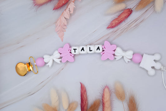 Personalized Pacifier Clip for Girls