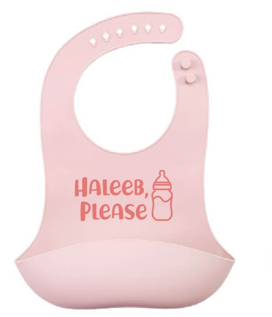 Haleeb Please Pink Bib