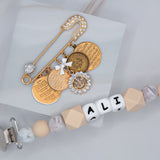 Customized Pin with pacifier Clip