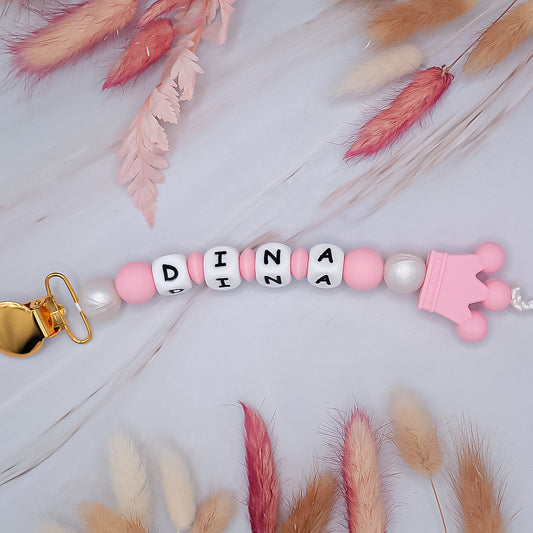 Personalized Pacifier Clip for Girls