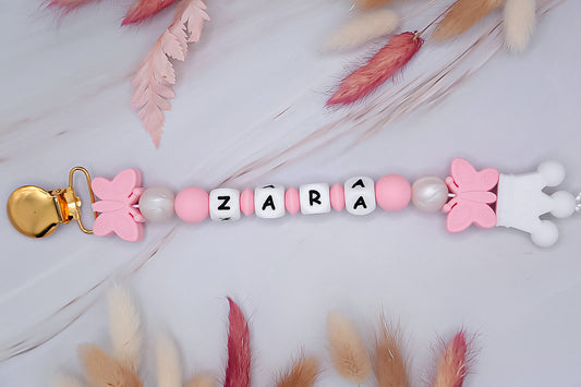 Personalized Pacifier Clip for Girls