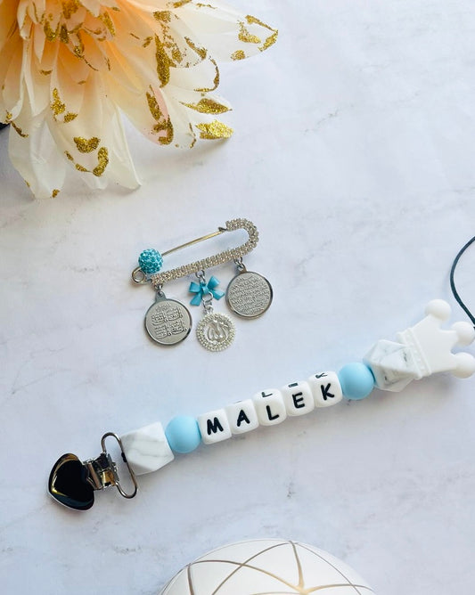 Customized Pin with Pacifier Clip