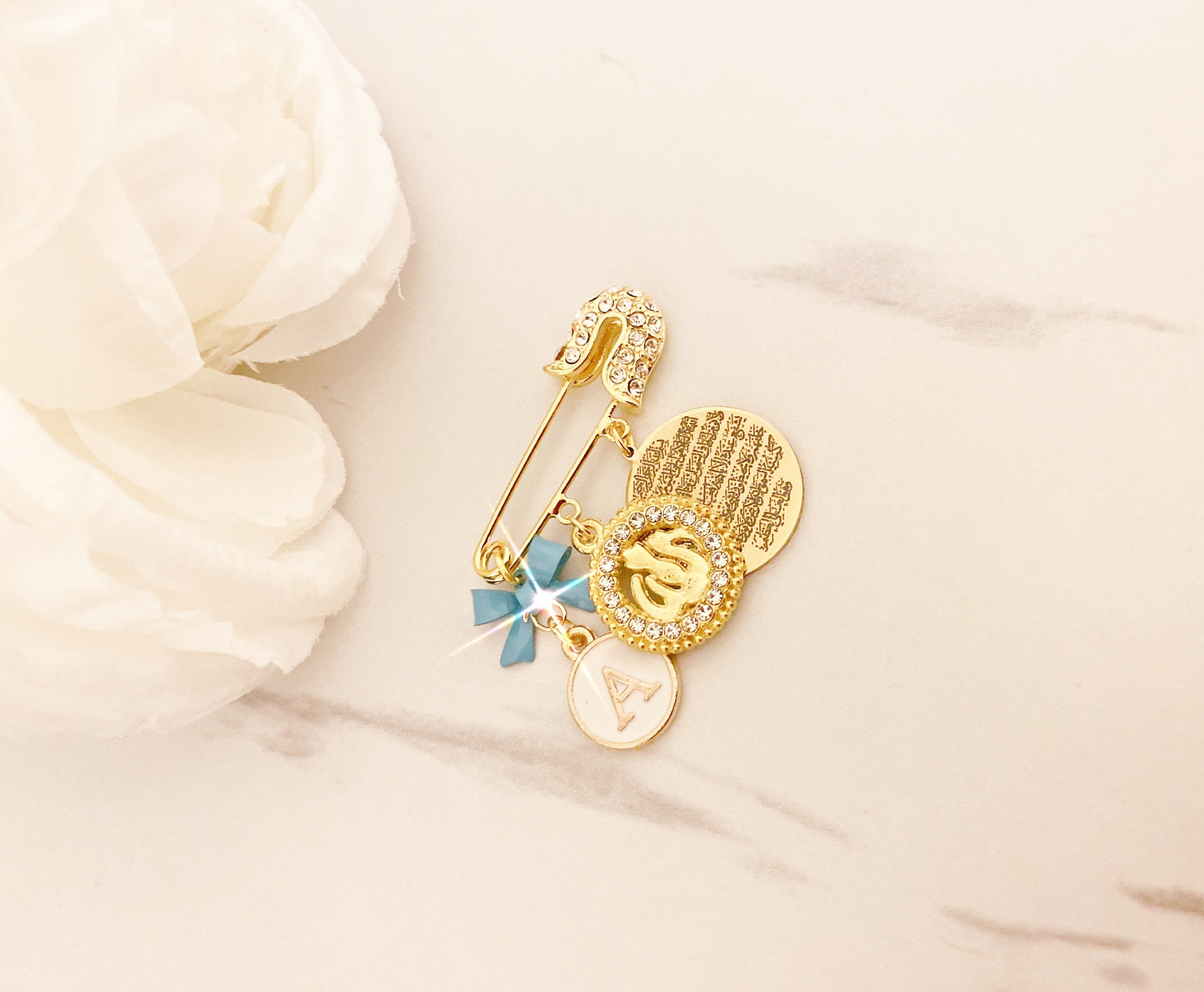 Boy's Crystal Tip Pin