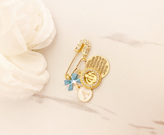 Boy's Crystal Tip Pin