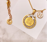 Initial Necklace with 4 Quls
