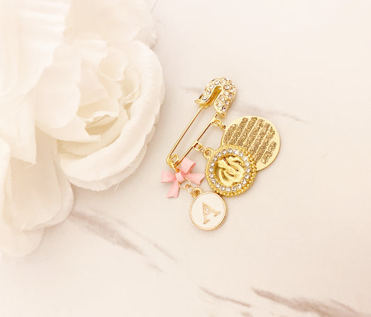 Initial Crystal Tip Pin for Girl