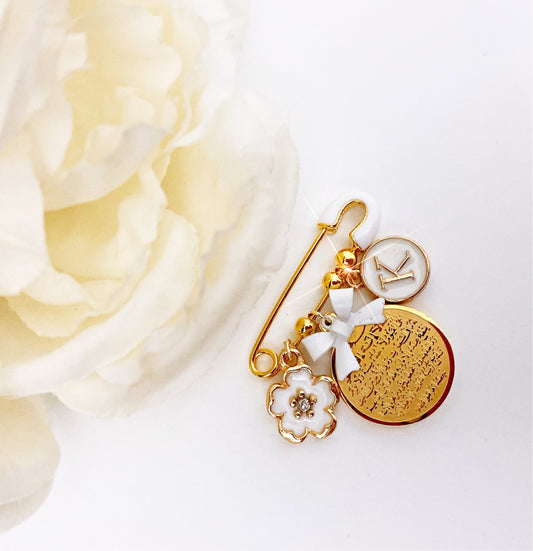 Ayat Kursi & Flower Initial Pin