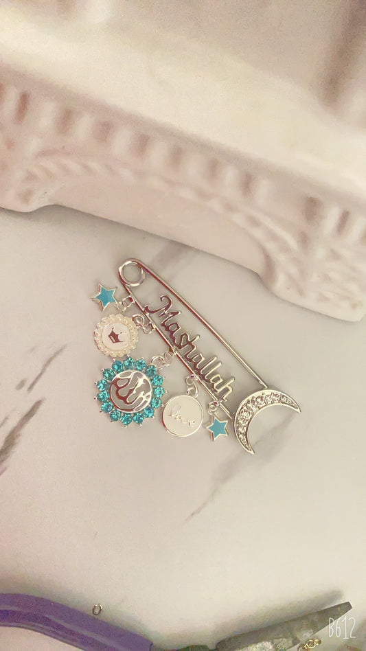 MashAllah Pin with Stars & Allah Charms