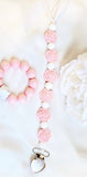 Dainty Flower & White Pacifier Clip
