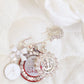 Small Crystal Tip Initial Pin with Allah & Ayatul Kursi Charms