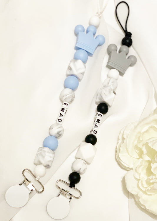 Customized pacifier clip for boy